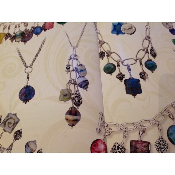 Lela Belle Hand Blown Murano Glass Beads - Set of 10 - Shades of Turquoise B26 - Picture 4 of 12